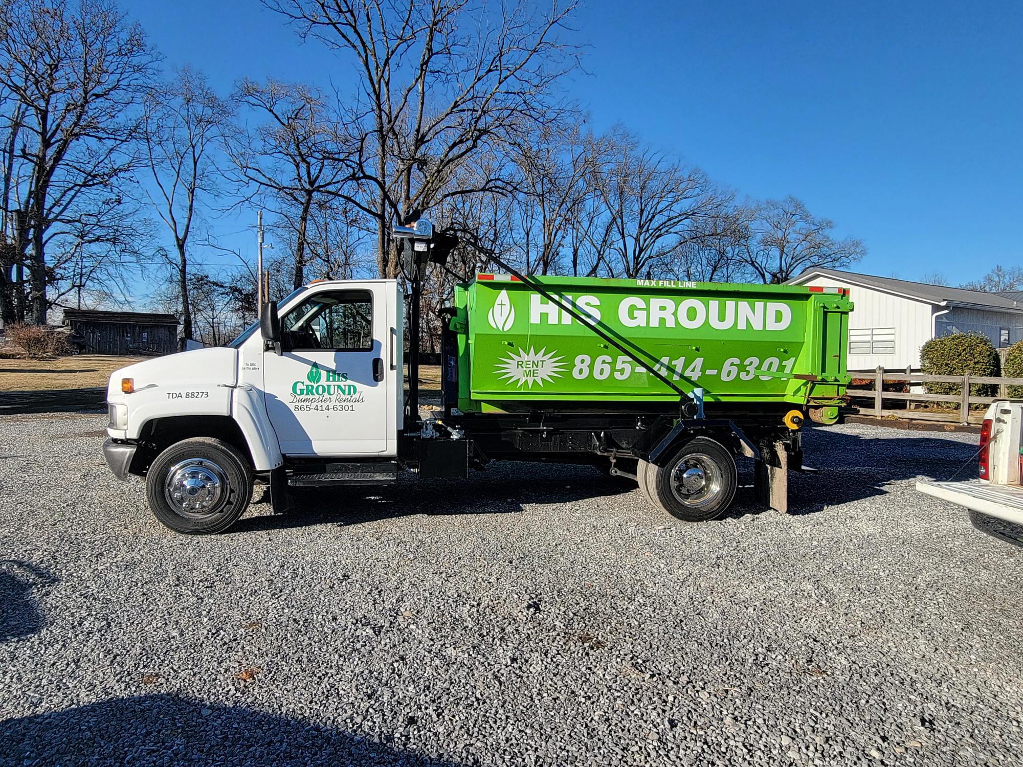 His Ground dumpster rental